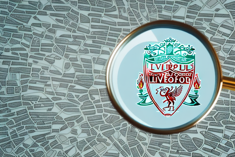 A magnifying glass hovering over a stylized map of liverpool